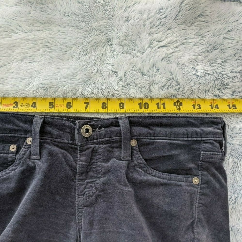 AG Adriano Goldschmied Size 25R Women the legging super skinny black velvet Pant - Picture 7 of 12